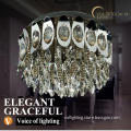 Stainless steel + Crystal led chandeliers ceiling light